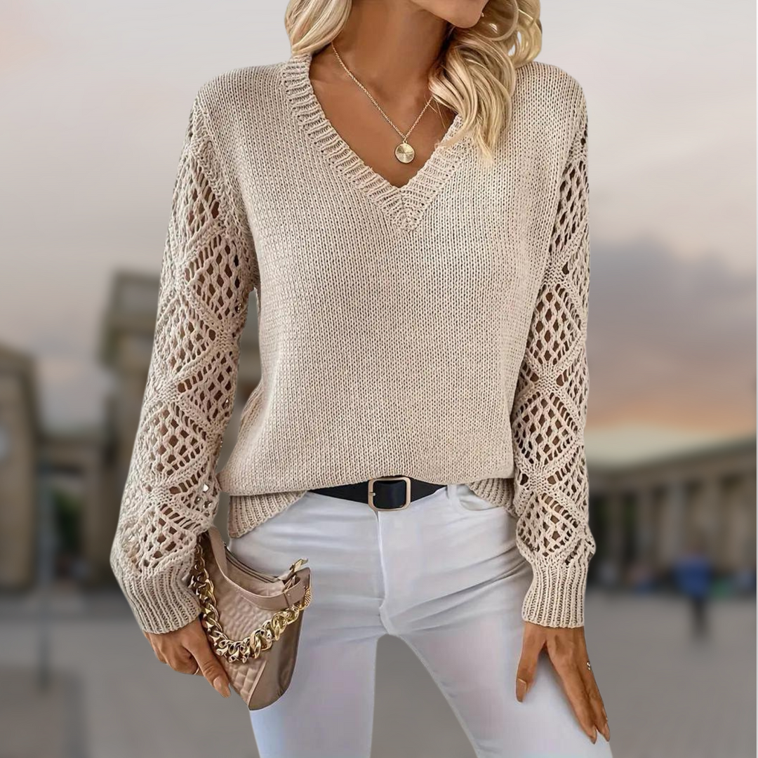 HILDA - LACED SLEEVE SWEATER