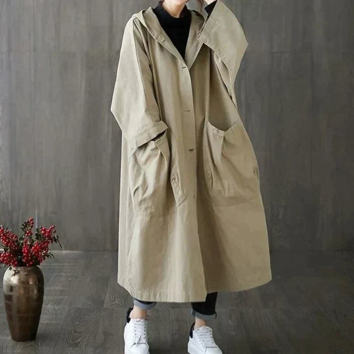 CARINA - OVERSIZED HOODED TRENCHCOAT