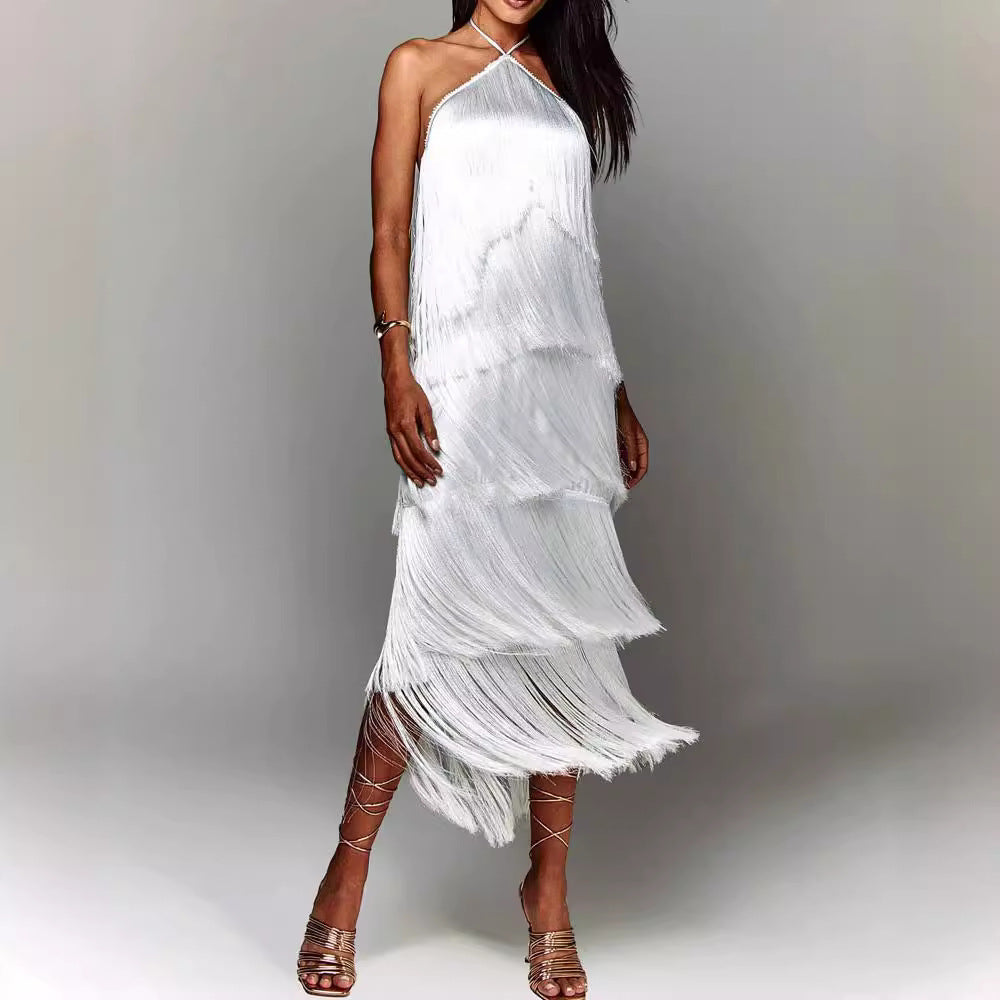 GISELLE - ELEGANT FRINGE DRESS