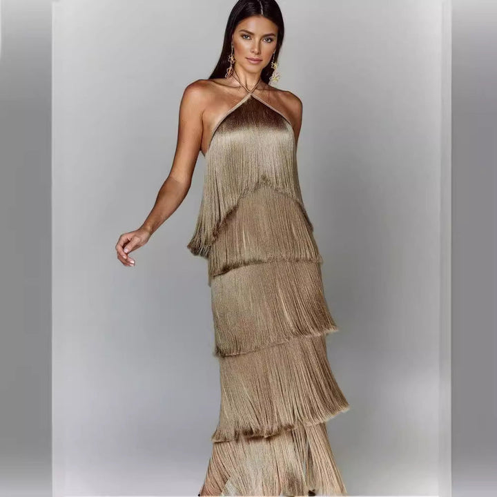 GISELLE - ELEGANT FRINGE DRESS