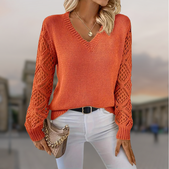 HILDA - LACED SLEEVE SWEATER