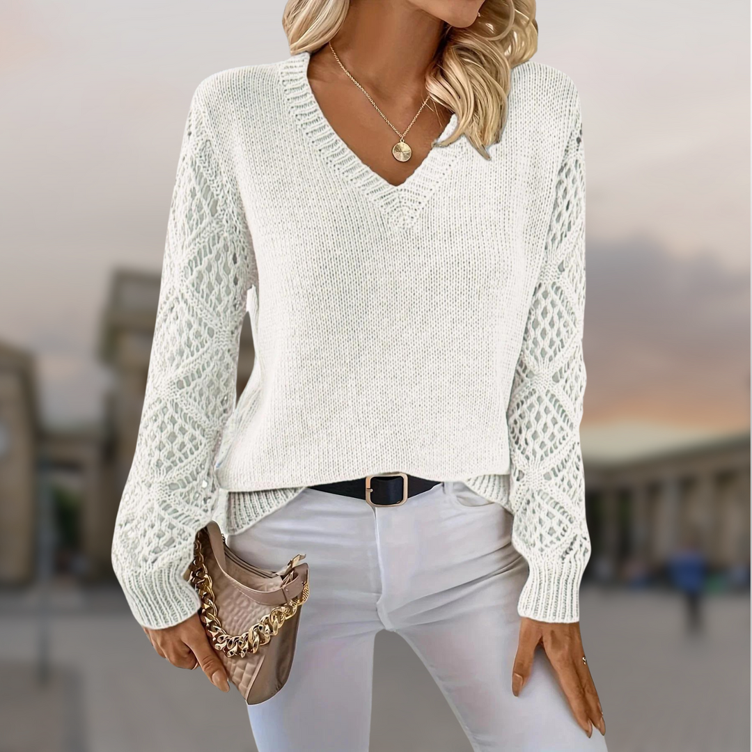 HILDA - LACED SLEEVE SWEATER