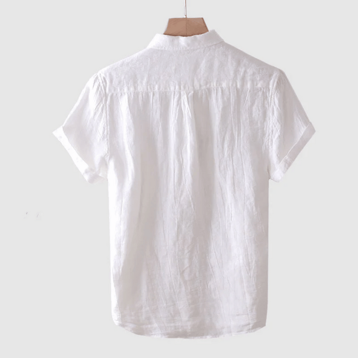 SAINT - WRINKLE-EFFECT LINEN SHIRT