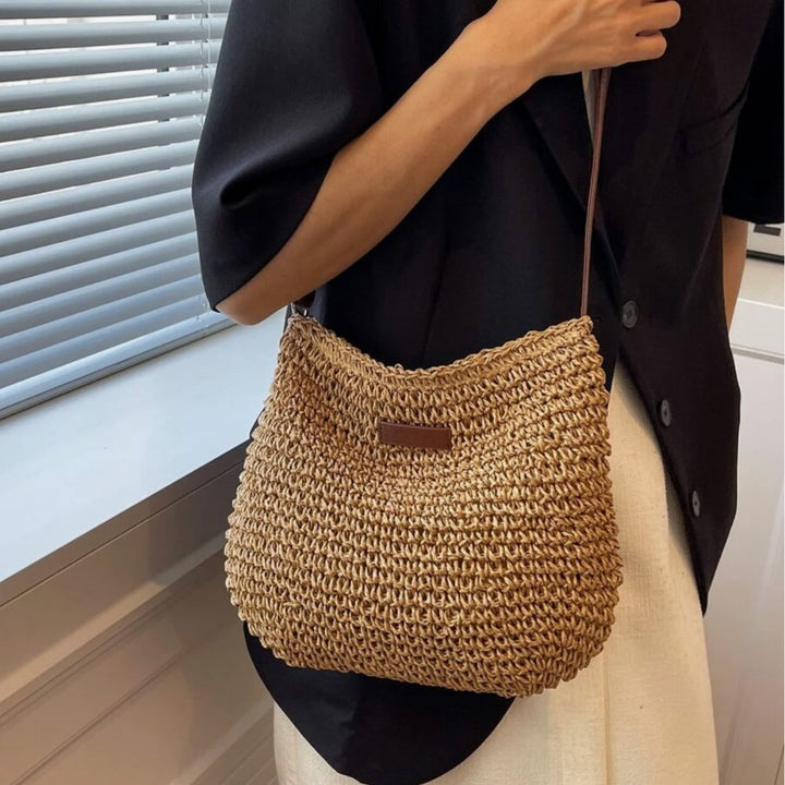 SIENNA - STRAW SHOULDER BAG