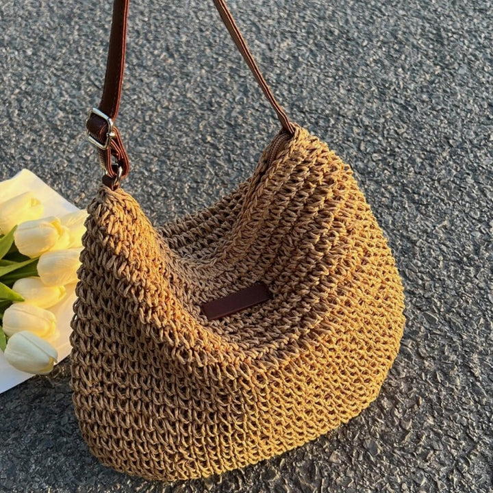 SIENNA - STRAW SHOULDER BAG