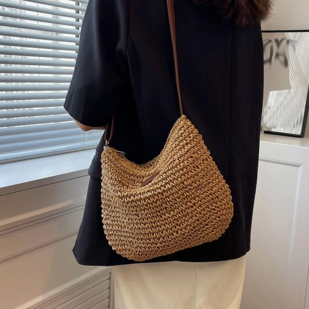 SIENNA - STRAW SHOULDER BAG