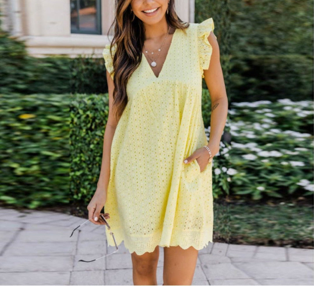 SICILY - SUMMER CROCHET MINI DRESS