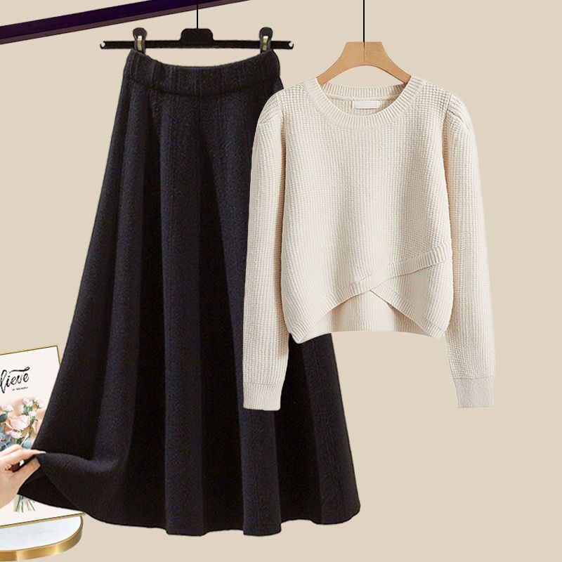 ANNE - STYLISH KNITTED SWEATER AND SKIRT LOUNGE SET