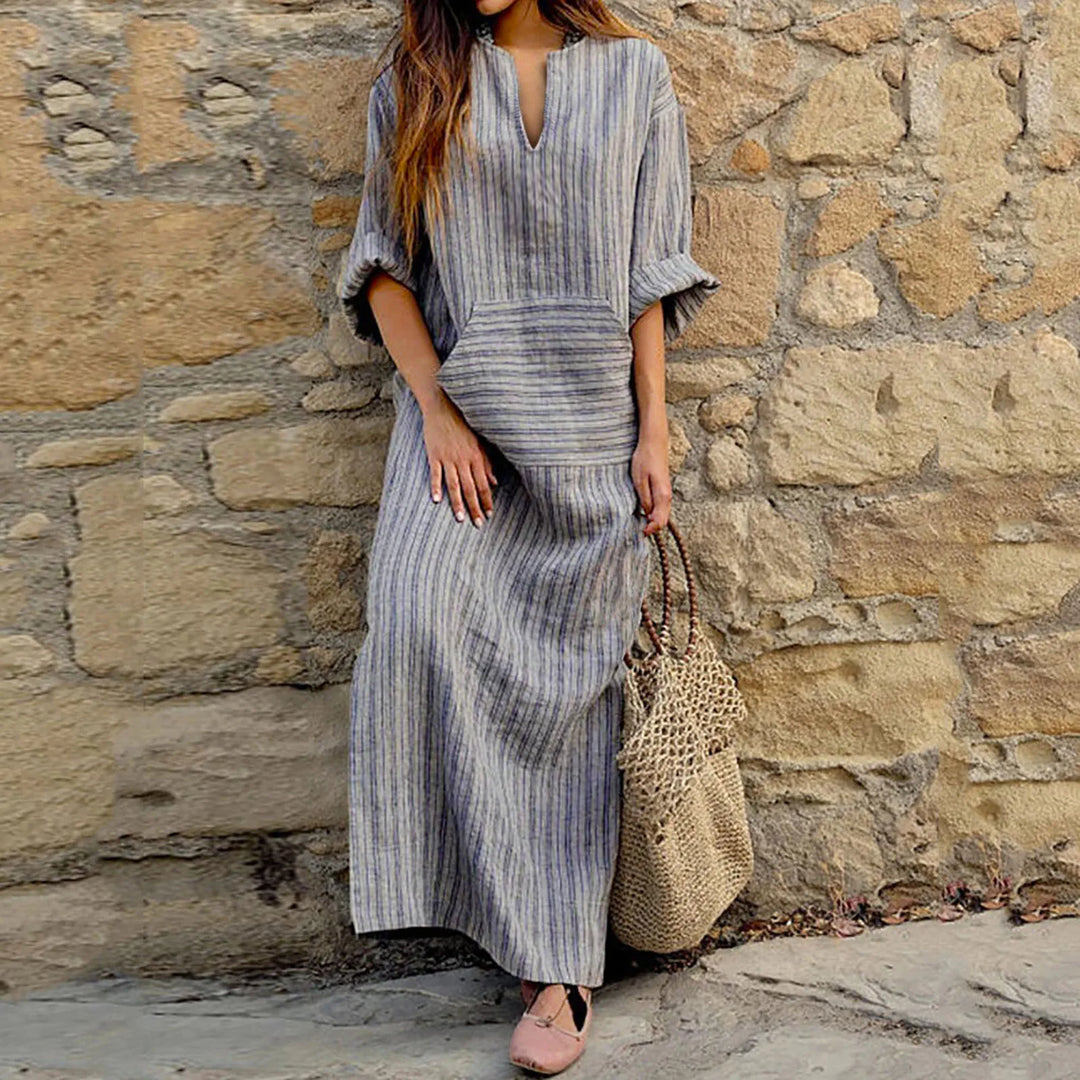 SIMA - STRIPED VINTAGE LONG DRESS