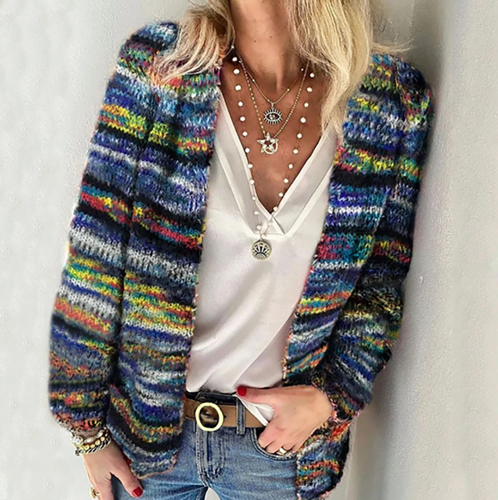 ANNA - COLOURPLAY STRIPED CARDIGAN