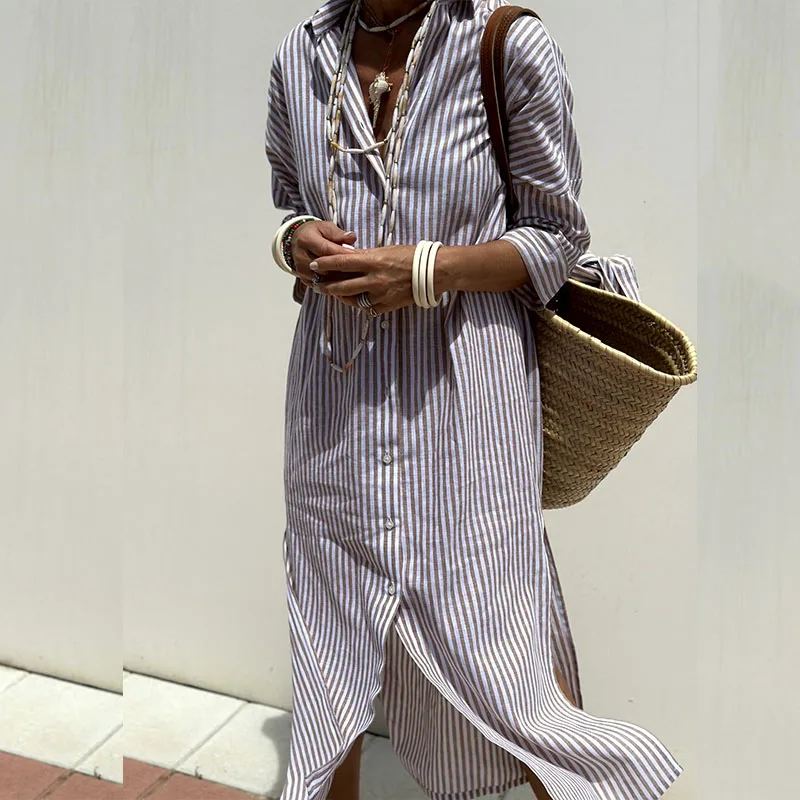 MADISON - RELAXED STRIPED SHIRT DRESS