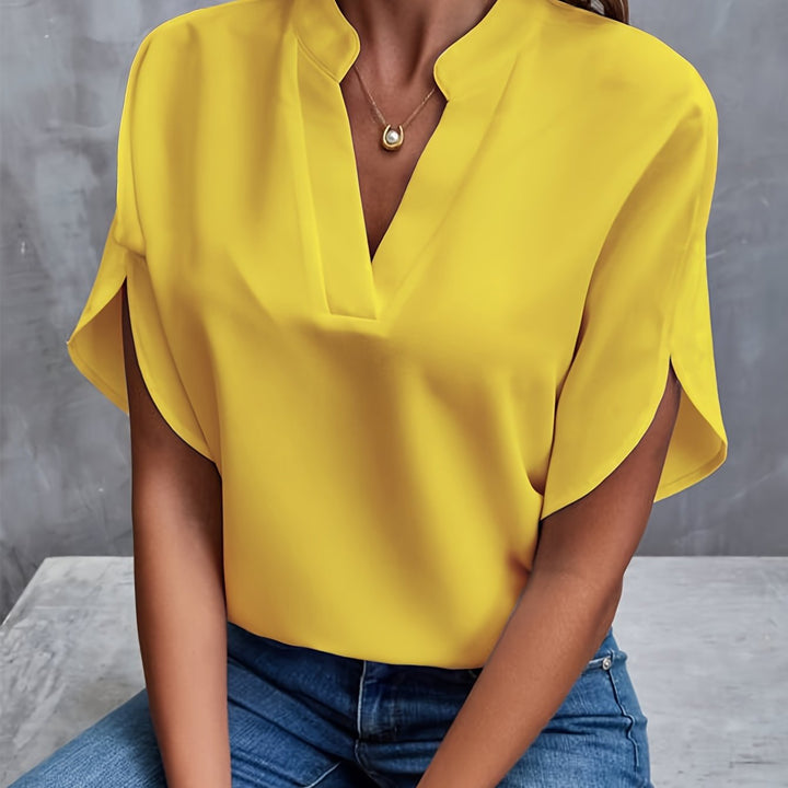 NOVA - ELEGANT SLEEVE-CUT BLOUSE