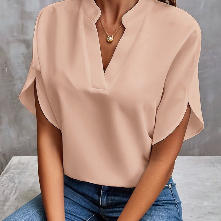 NOVA - ELEGANT SLEEVE-CUT BLOUSE