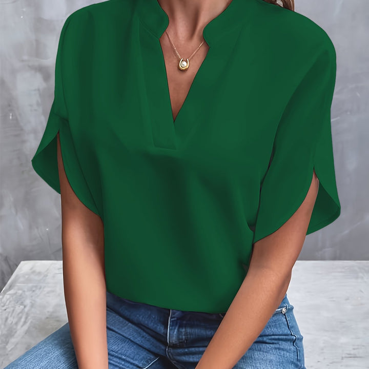 NOVA - ELEGANT SLEEVE-CUT BLOUSE