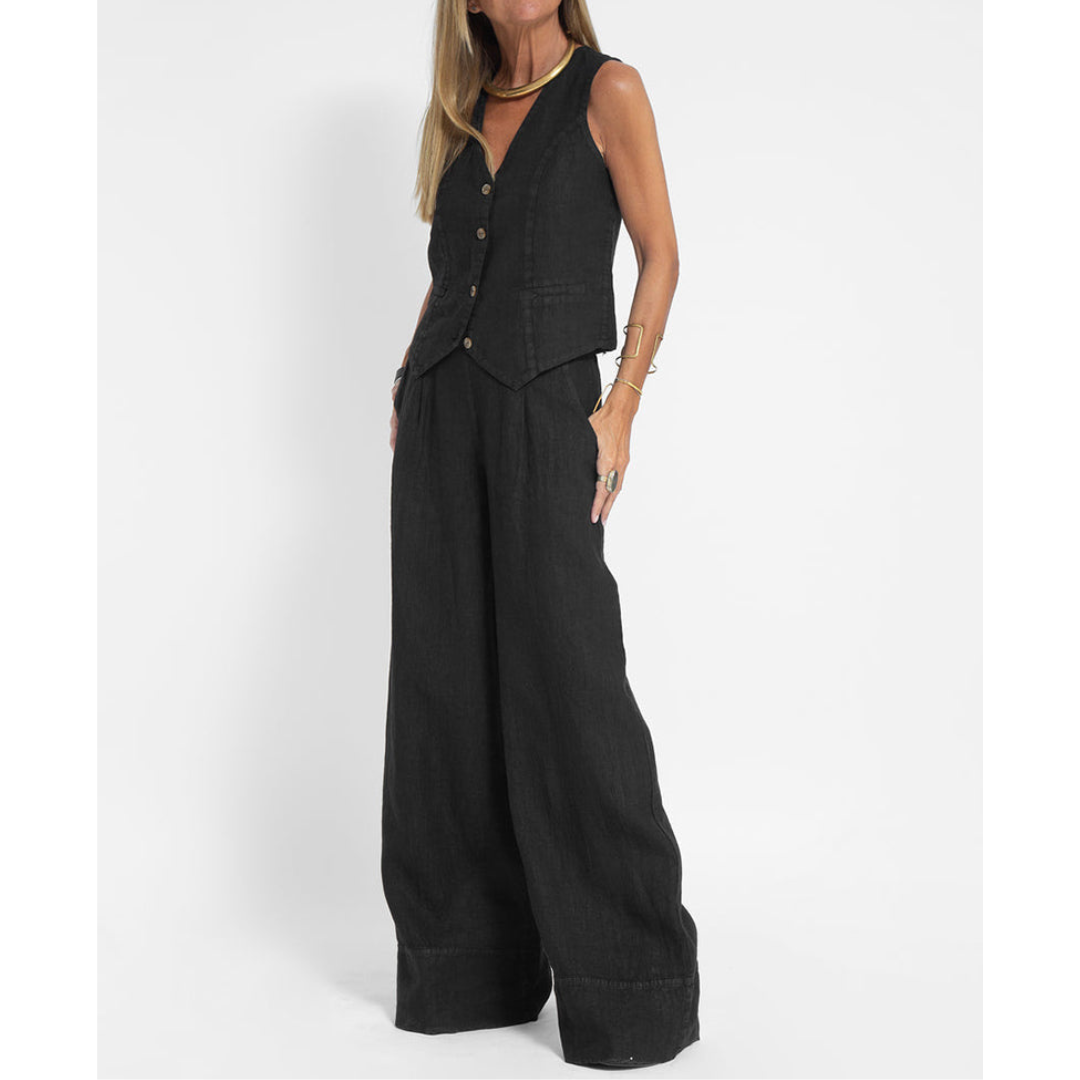 ELSIE - WAIST COAT WITH WIDE-LEG TROUSERS