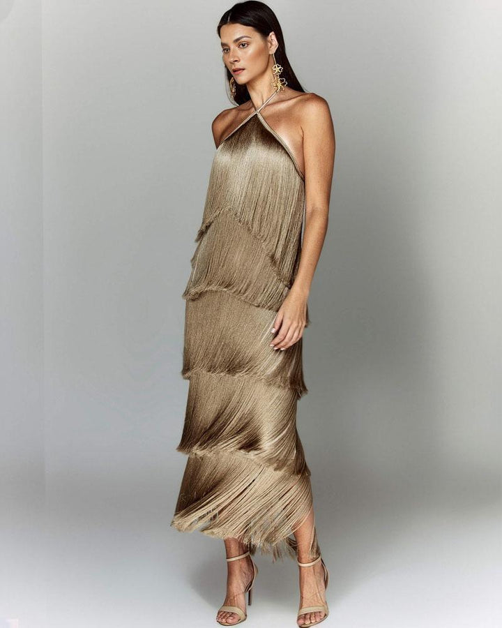 GISELLE - ELEGANT FRINGE DRESS