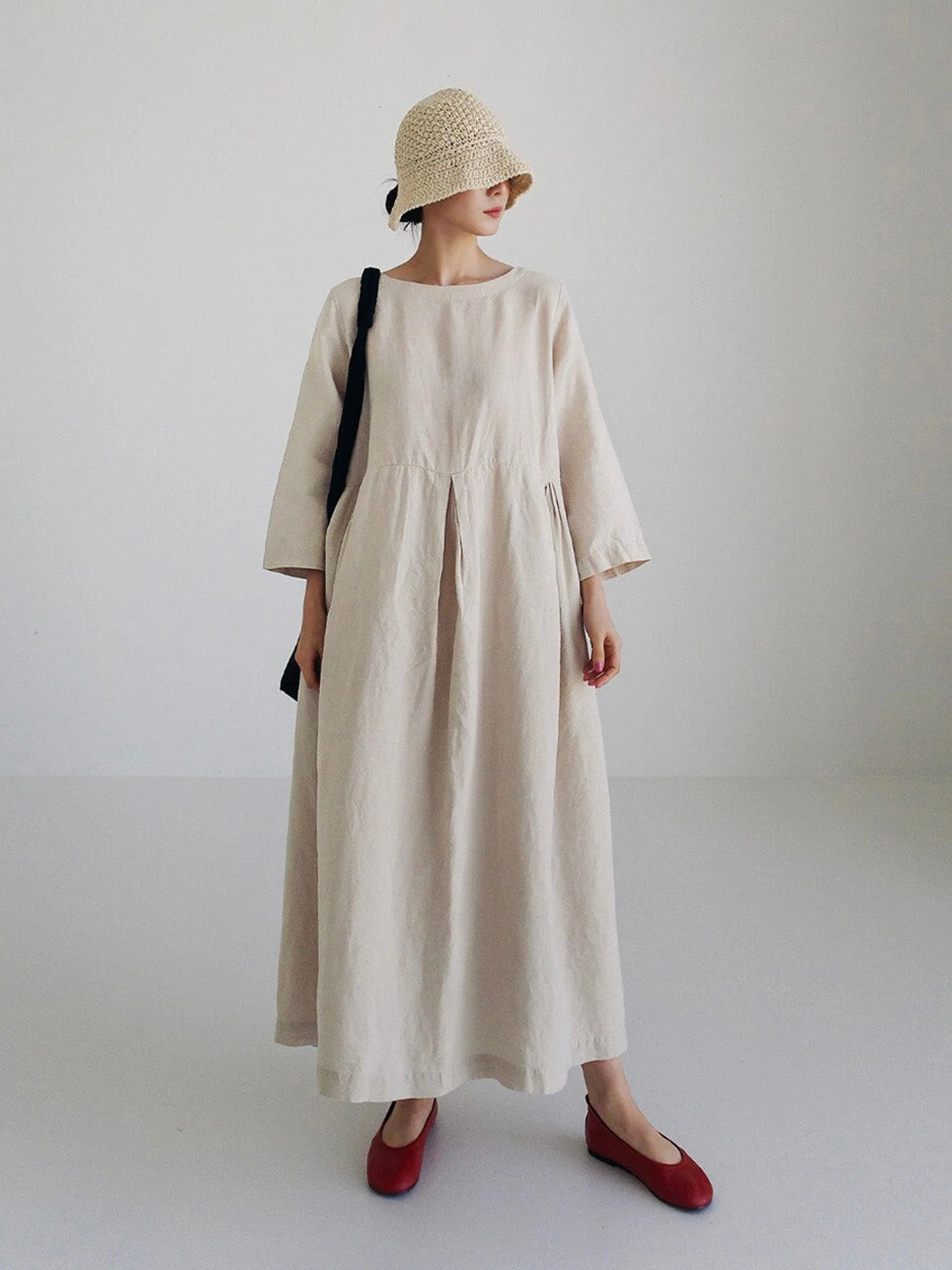 GENEVA - LOOSE LINEN DRESS