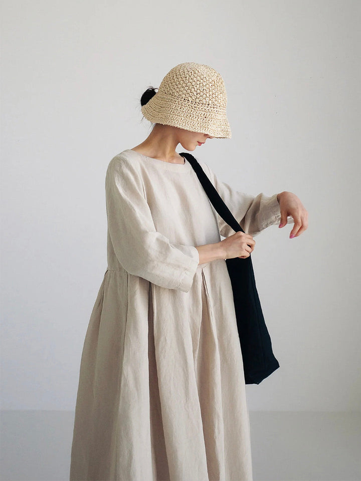 GENEVA - LOOSE LINEN DRESS