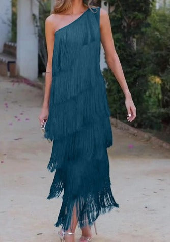 MAEVE - LONG FRINGE DRESS