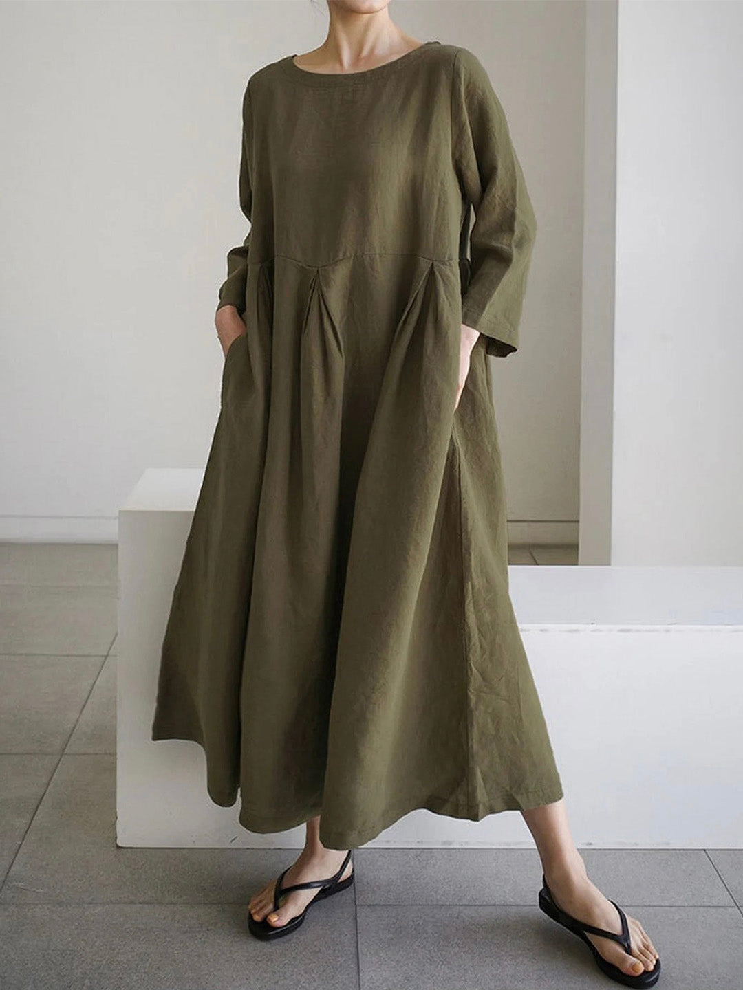 GENEVA - LOOSE LINEN DRESS