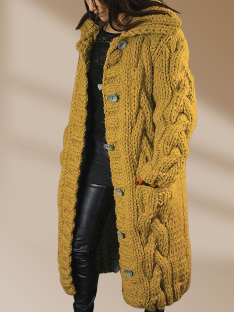 BRIDGET - OVERSIZED CABLE KNIT CARDIGAN