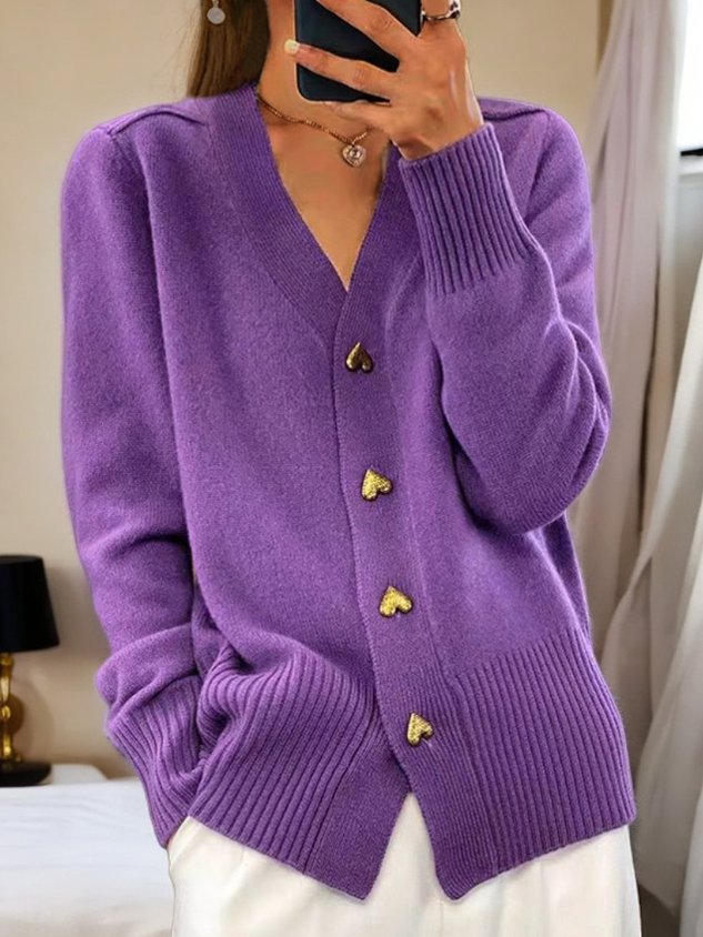 CAMILLA - WOOL CARDIGAN WITH BUTTONS